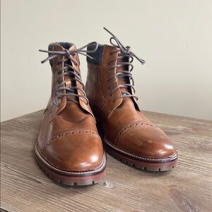 Johnston & Murphy, Brown Leather Men's Boots,size 13. Never worn.